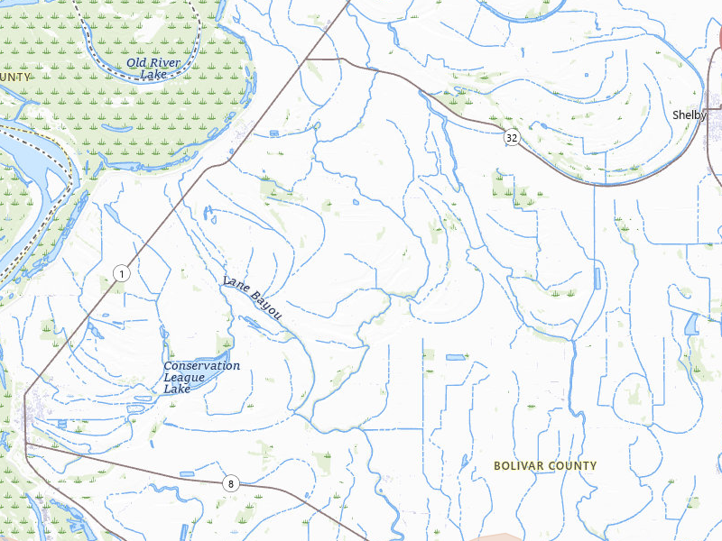 Radar-estimated hail-size map of the storm over Gunnison, MS on Mar 15, 2026