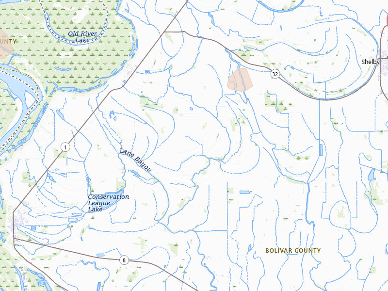 Radar-estimated hail-size map of the storm over Gunnison, MS on Aug 26, 2026
