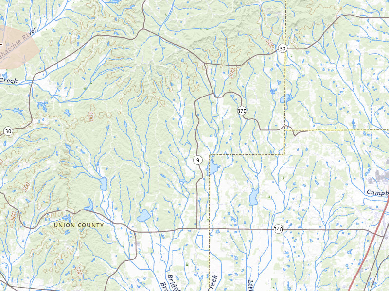 Radar-estimated hail-size map of the storm over Guntown, MS on Apr 27, 2026