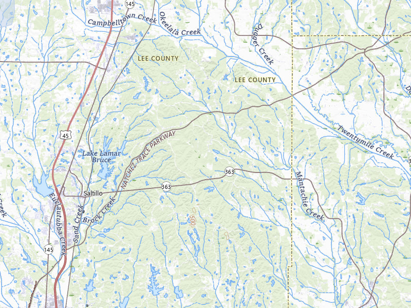 NEXRAD radar-signature map of the hail storm over Guntown, MS on Aug 20, 2026