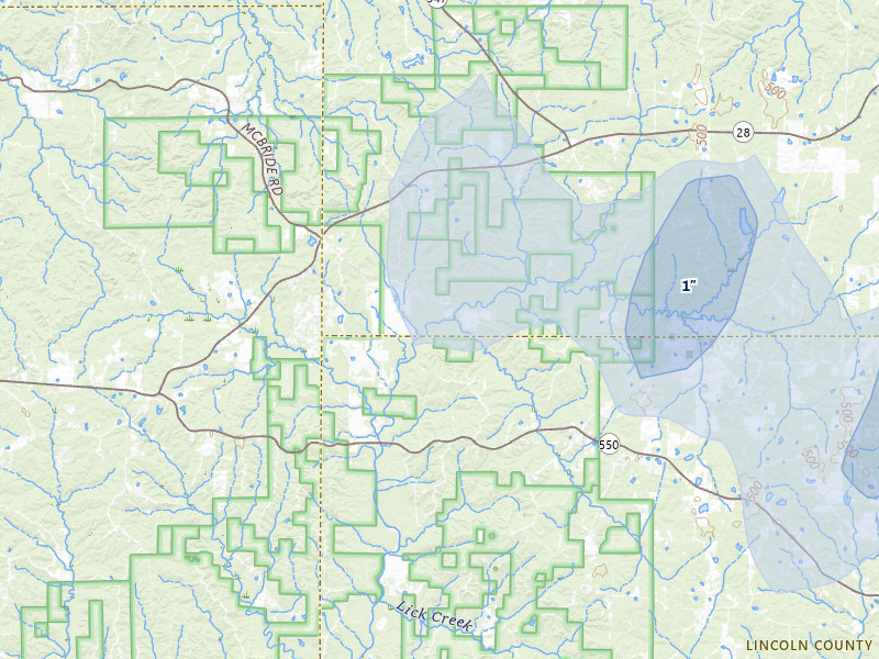 NEXRAD radar-signature map of the hail storm over Hazlehurst, MS on Jun 1, 2026