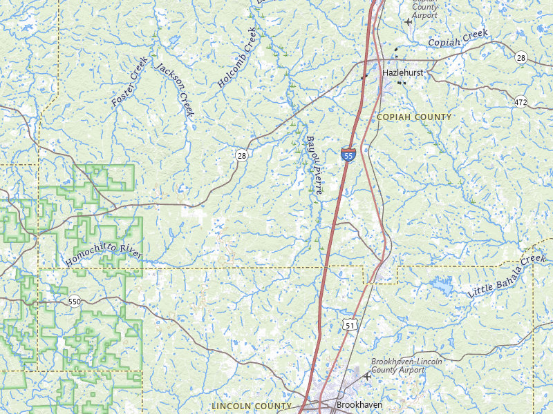 Radar-estimated hail-size map of the storm over Hazlehurst, MS on Jul 4, 2026