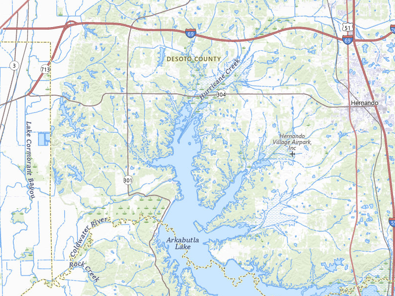 NEXRAD radar-signature map of the hail storm over Hernando, MS on Aug 8, 2026