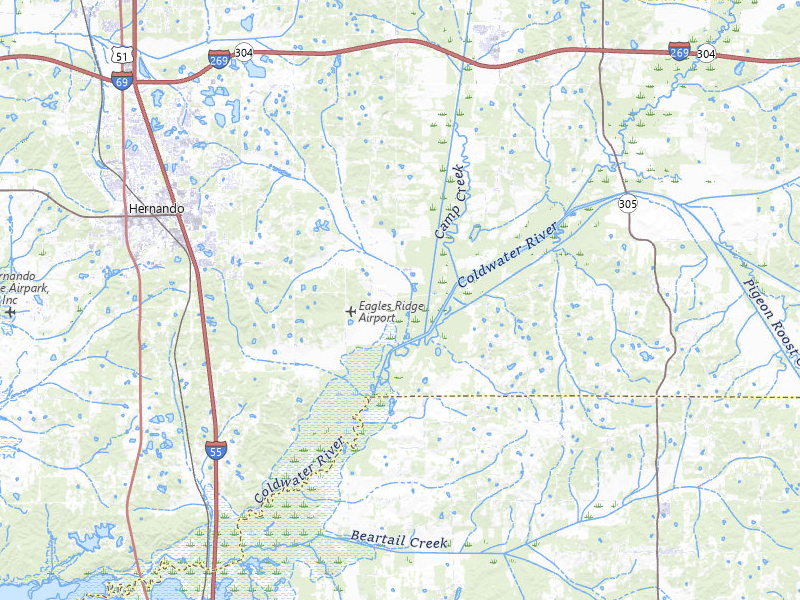 NEXRAD radar-signature map of the hail storm over Hernando, MS on Aug 17, 2026