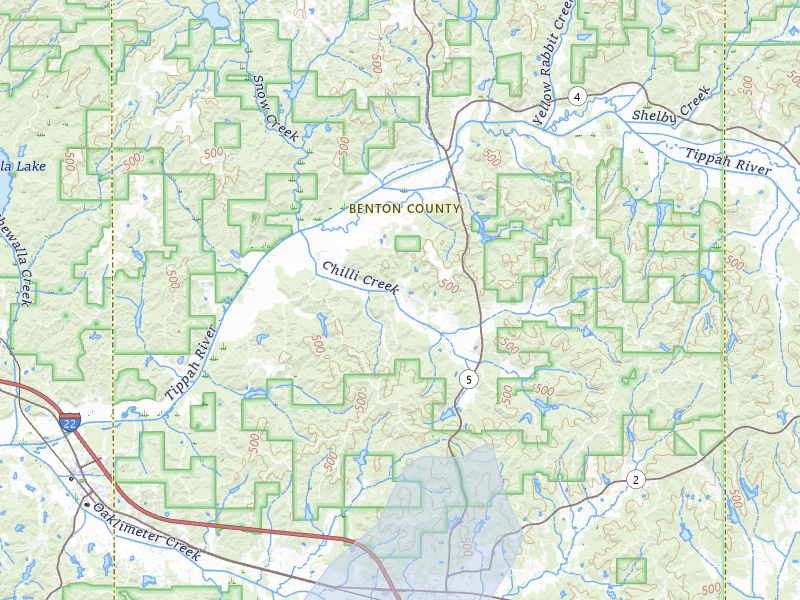 NEXRAD radar-signature map of the hail storm over Hickory Flat, MS on Mar 31, 2026