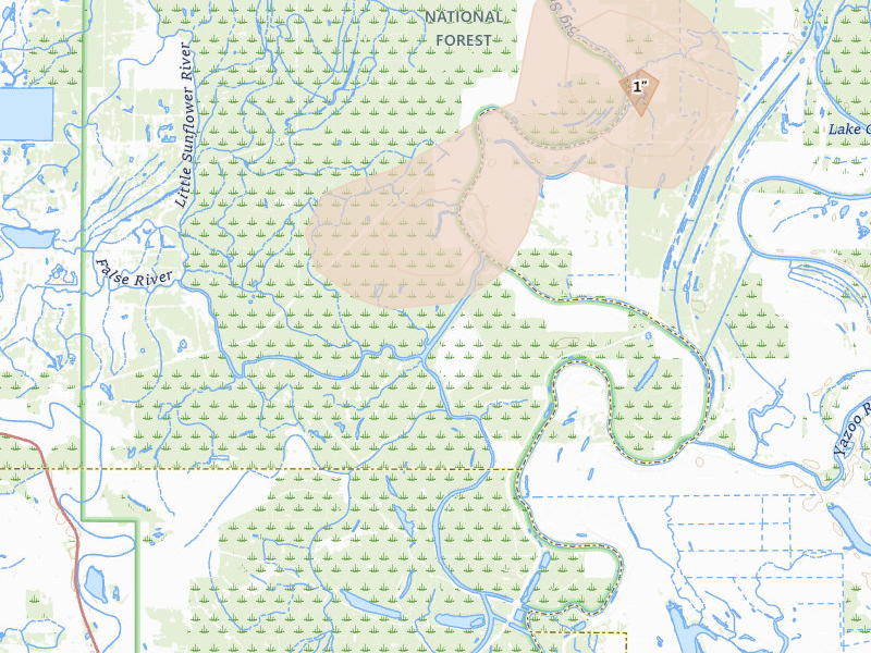 Radar-estimated hail-size map of the storm over Holly Bluff, MS