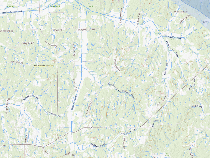 NEXRAD radar-signature map of the hail storm over Holly Springs, MS on Aug 26, 2026