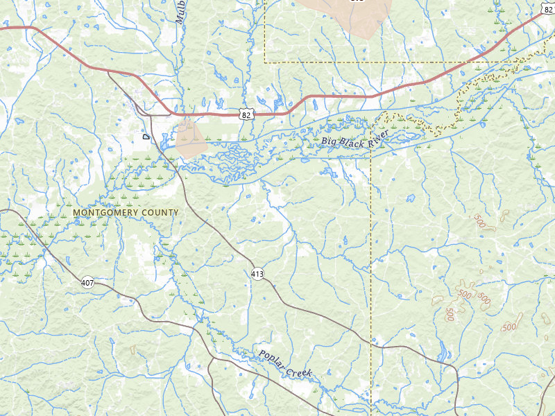 Radar-estimated hail-size map of the storm over Kilmichael, MS on Aug 26, 2026