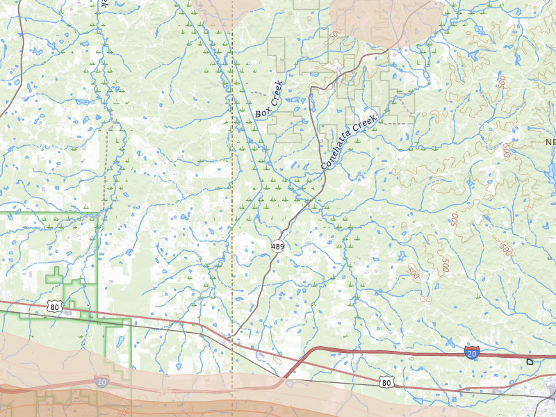 Radar-estimated hail-size map of the storm over Lake, MS on Apr 24, 2026