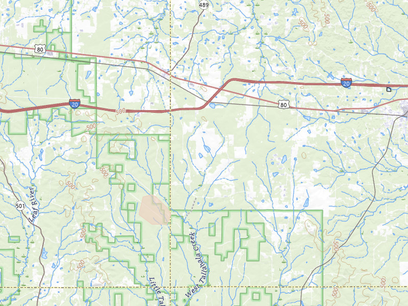 Radar-estimated hail-size map of the storm over Lawrence, MS on Aug 20, 2026