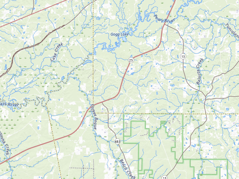 Radar-estimated hail-size map of the storm over Lena, MS on Jun 1, 2026