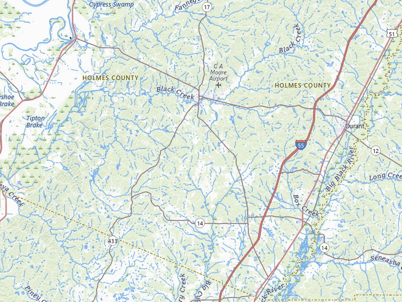Radar-estimated hail-size map of the storm over Lexington, MS on Apr 24, 2026