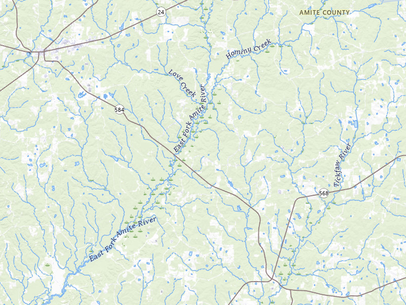 NEXRAD radar-signature map of the hail over Liberty, MS