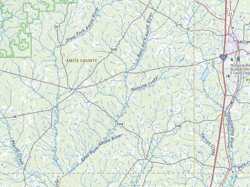 Radar-estimated hail-size map of the storm over Liberty, MS on Jul 30, 2026