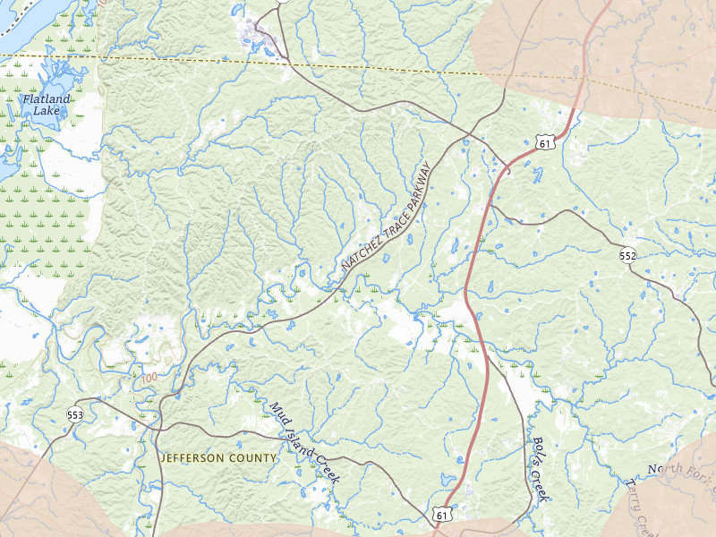 Radar-estimated hail-size map of the storm over Lorman, MS on Apr 24, 2026