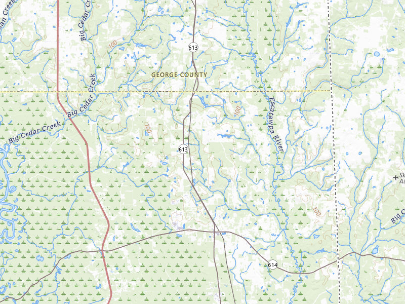 NEXRAD radar-signature map of the hail storm over Lucedale, MS on Aug 19, 2026