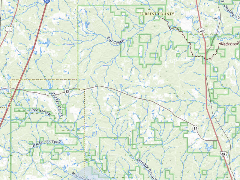 NEXRAD radar-signature map of the hail storm over Lumberton, MS on May 9, 2026