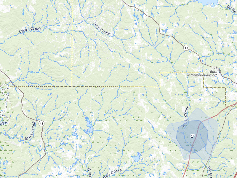 NEXRAD radar-signature map of the hail storm over Lumberton, MS on Jul 3, 2026