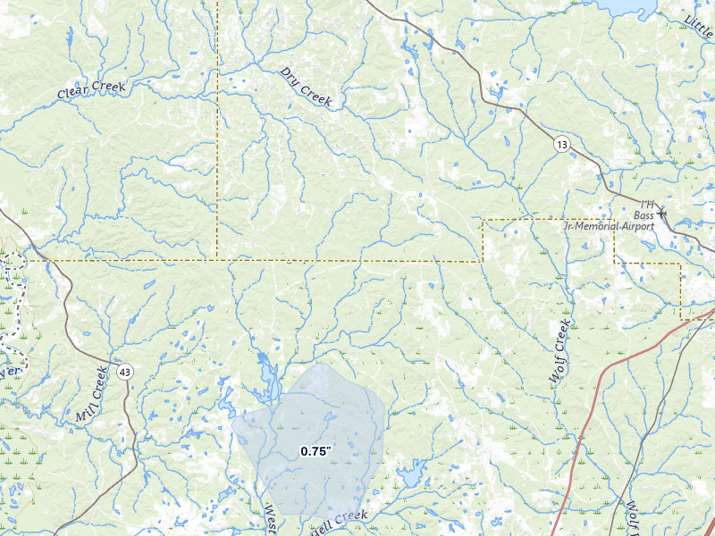 NEXRAD radar-signature map of the hail storm over Lumberton, MS on Jul 9, 2026