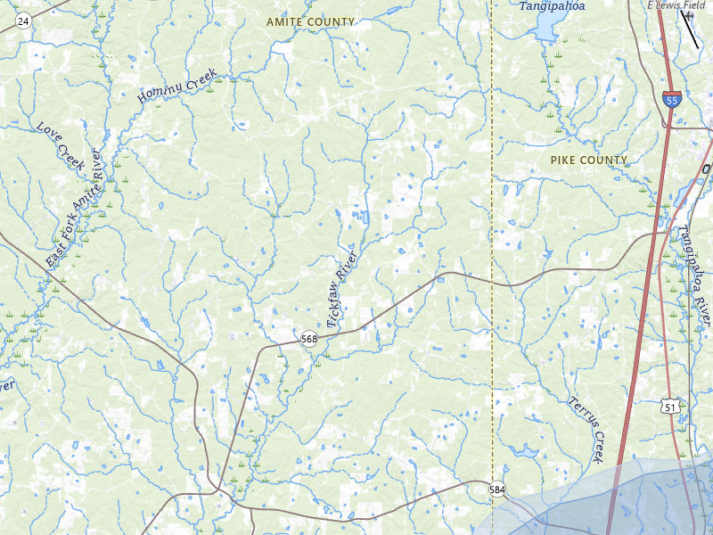NEXRAD radar-signature map of the hail storm over Magnolia, MS on May 6, 2026