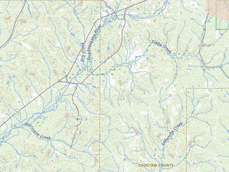 Radar-estimated hail-size map of the storm over Mc Cool, MS on Jun 1, 2026