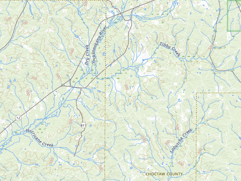 Radar-estimated hail-size map of the storm over Mc Cool, MS on Jun 19, 2026