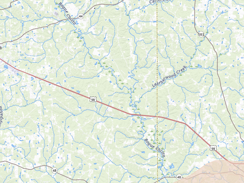 Radar-estimated hail-size map of the storm over Mccomb, MS on May 6, 2026