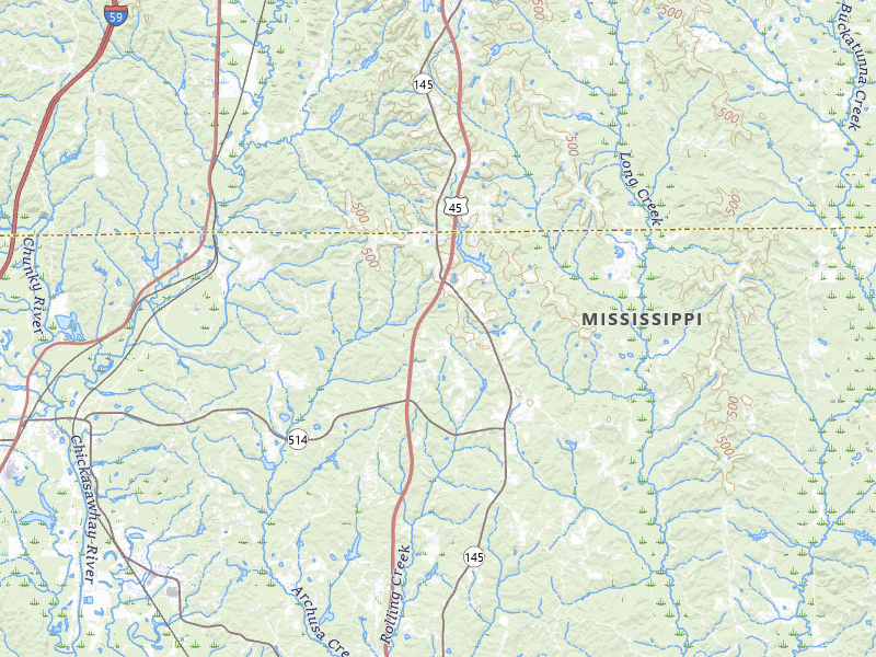 Radar-estimated hail-size map of the storm over Meridian, MS on Jun 12, 2026
