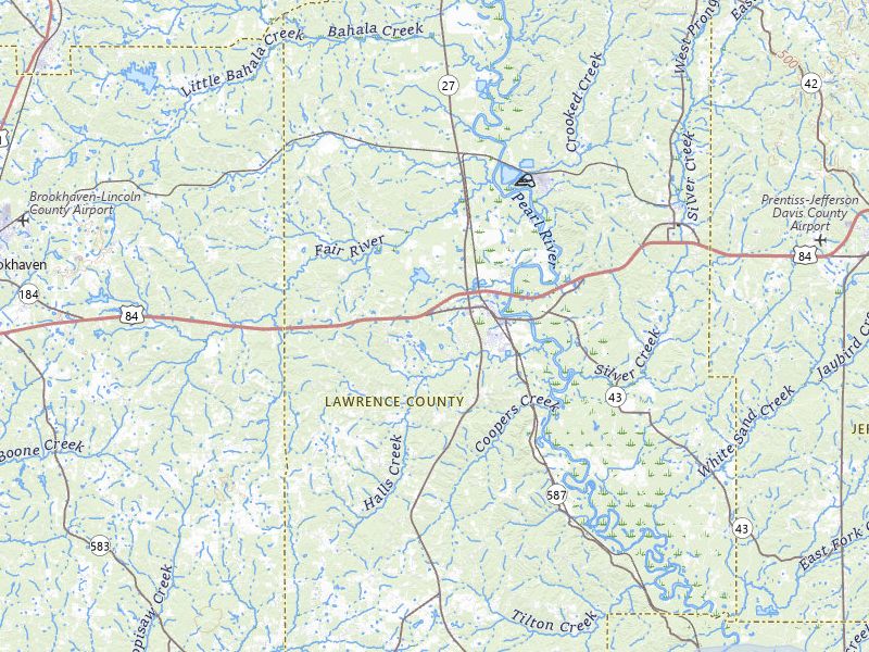 NEXRAD radar-signature map of the hail storm over Monticello, MS on Jul 5, 2026