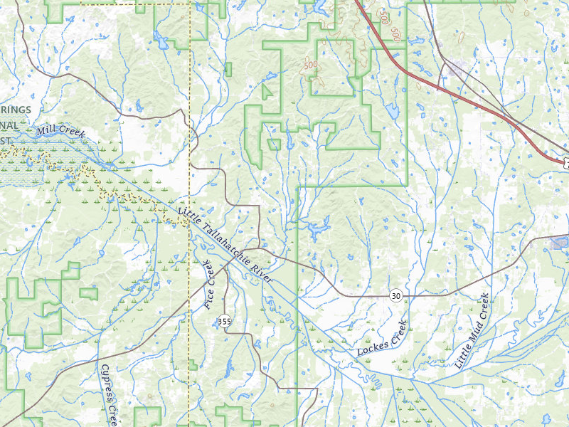Radar-estimated hail-size map of the storm over Myrtle, MS on Jul 3, 2026