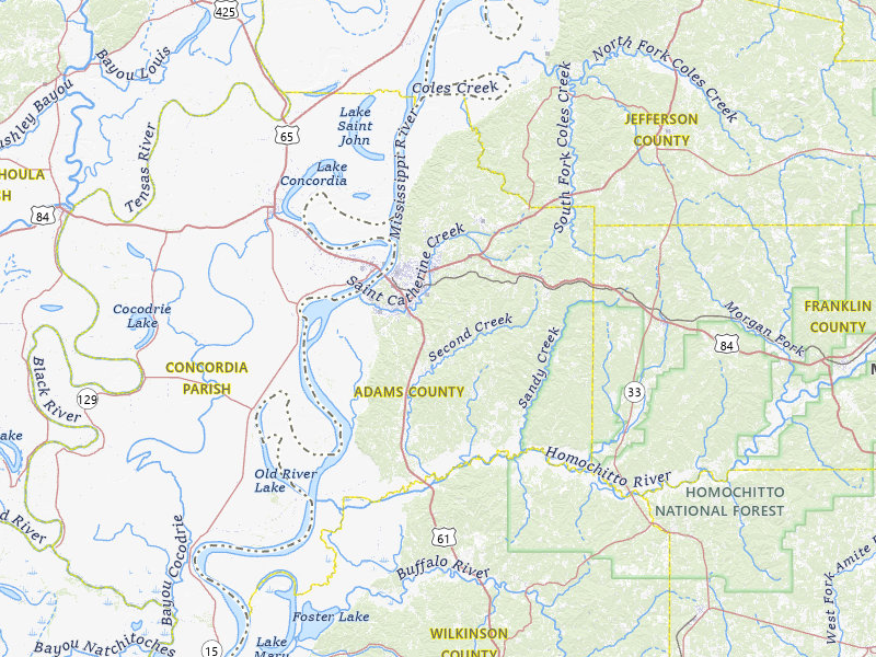 NEXRAD radar-signature map of the hail storm over Natchez, MS on Mar 6, 2026