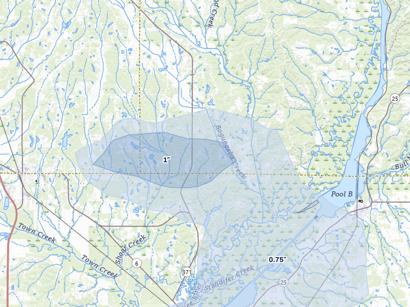 NEXRAD radar-signature map of the hail storm over Nettleton, MS on Jul 11, 2026