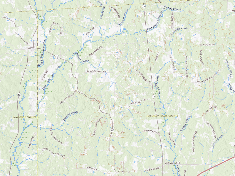 Radar-estimated hail-size map of the storm over Newhebron, MS on Jan 9, 2026
