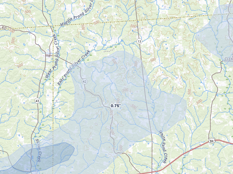 NEXRAD radar-signature map of the hail storm over Newhebron, MS on Jan 9, 2026