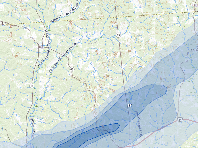 NEXRAD radar-signature map of the hail storm over Newhebron, MS on May 6, 2026