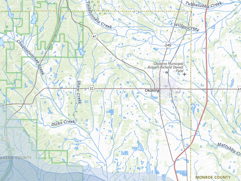 NEXRAD radar-signature map of the hail storm over Okolona, MS on Apr 28, 2026