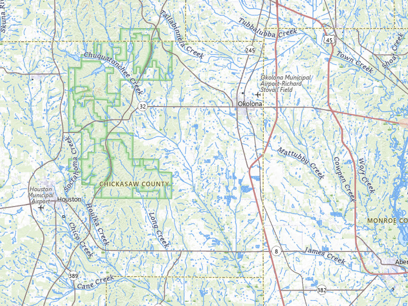 Radar-estimated hail-size map of the storm over Okolona, MS on Jul 11, 2026
