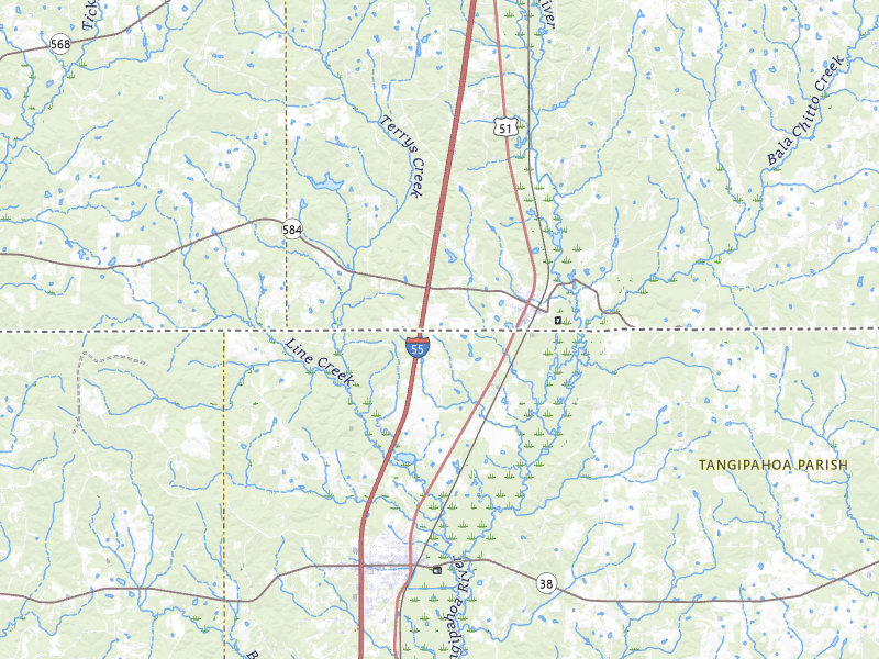 NEXRAD radar-signature map of the hail storm over Osyka, MS on Jul 4, 2026