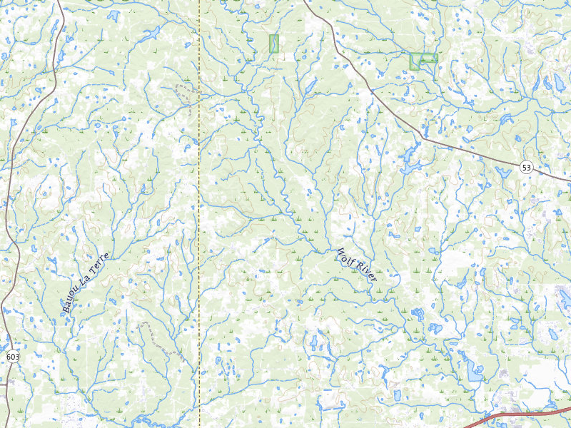Radar-estimated hail-size map of the storm over Pass Christian, MS on Apr 22, 2026