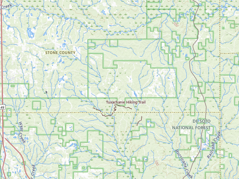 Radar-estimated hail-size map of the storm over Perkinston, MS on Jul 1, 2026