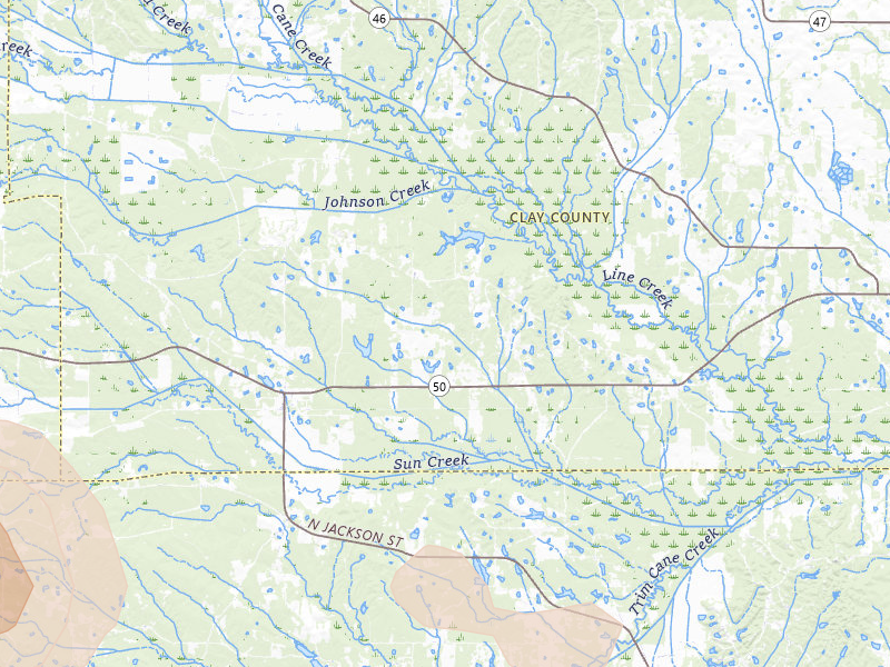 Radar-estimated hail-size map of the storm over Pheba, MS on Jul 1, 2026