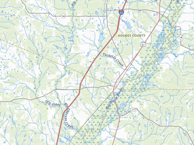 Radar-estimated hail-size map of the storm over Pickens, MS on Apr 24, 2026