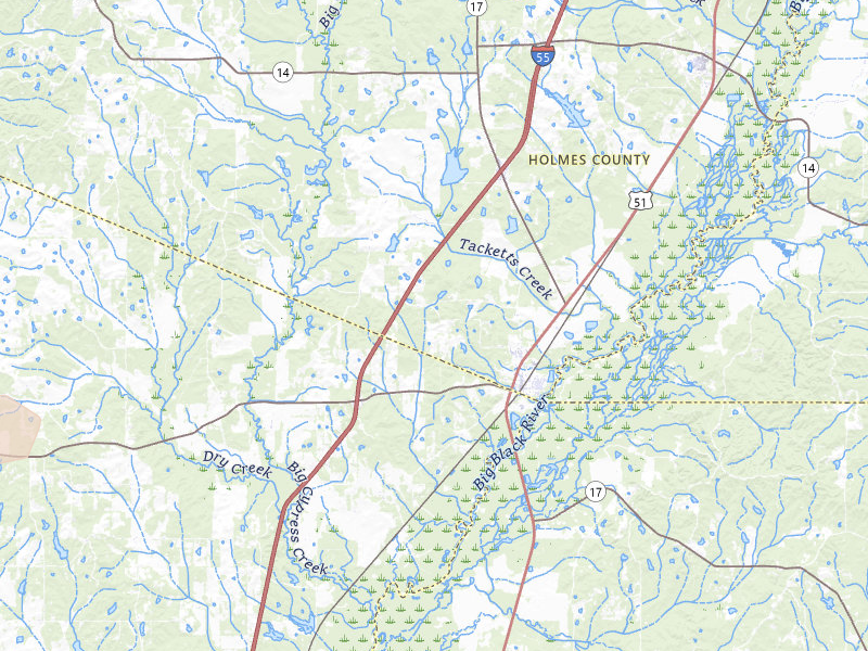 Radar-estimated hail-size map of the storm over Pickens, MS on Jul 1, 2026
