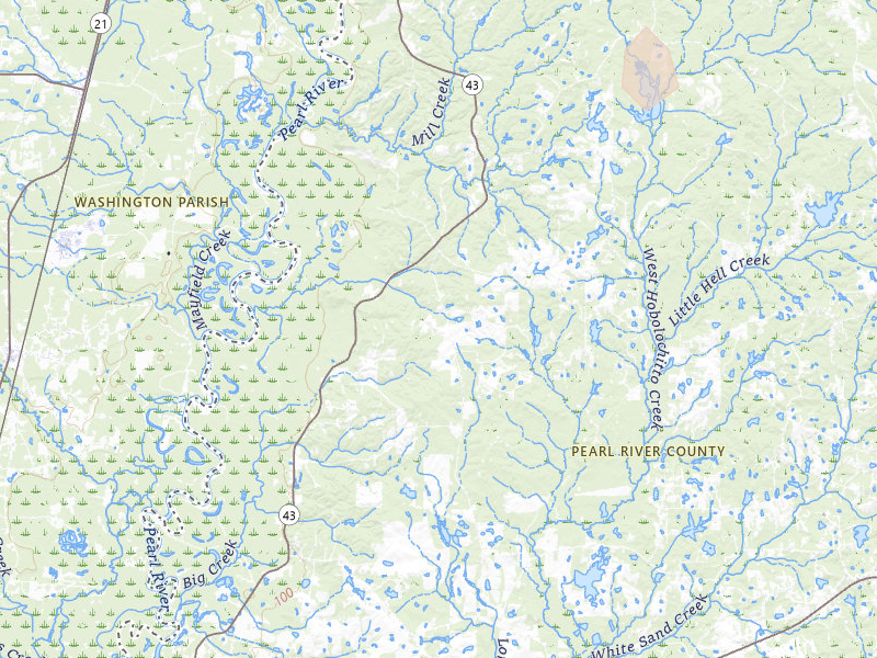 Radar-estimated hail-size map of the storm over Poplarville, MS on Jul 9, 2026
