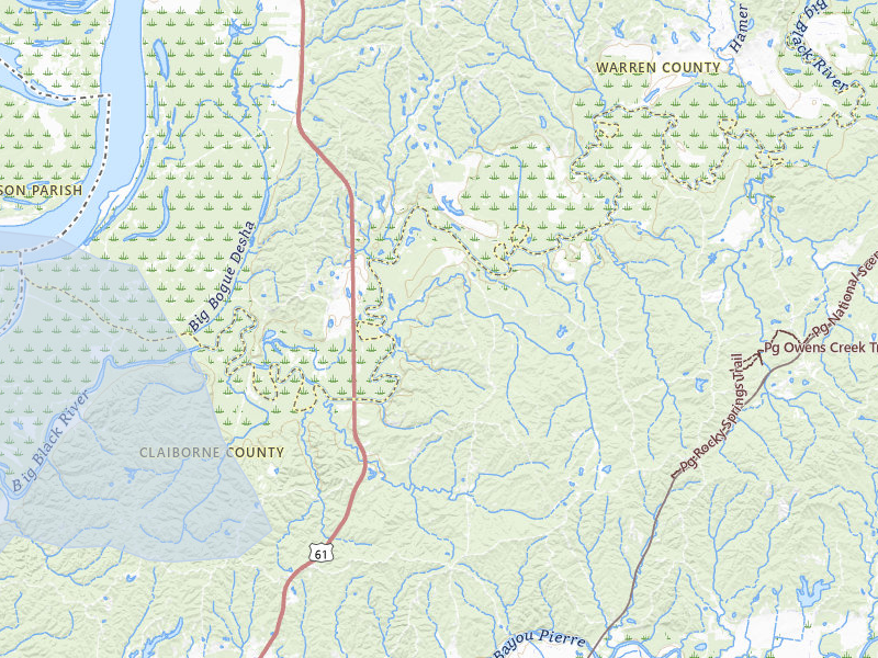 NEXRAD radar-signature map of the hail over Port Gibson, MS
