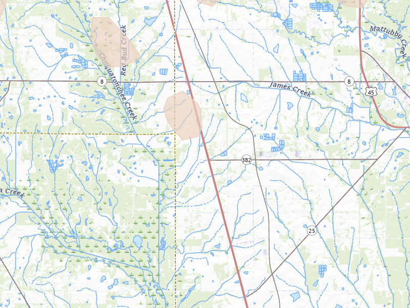 Radar-estimated hail-size map of the storm over Prairie, MS on Aug 20, 2026
