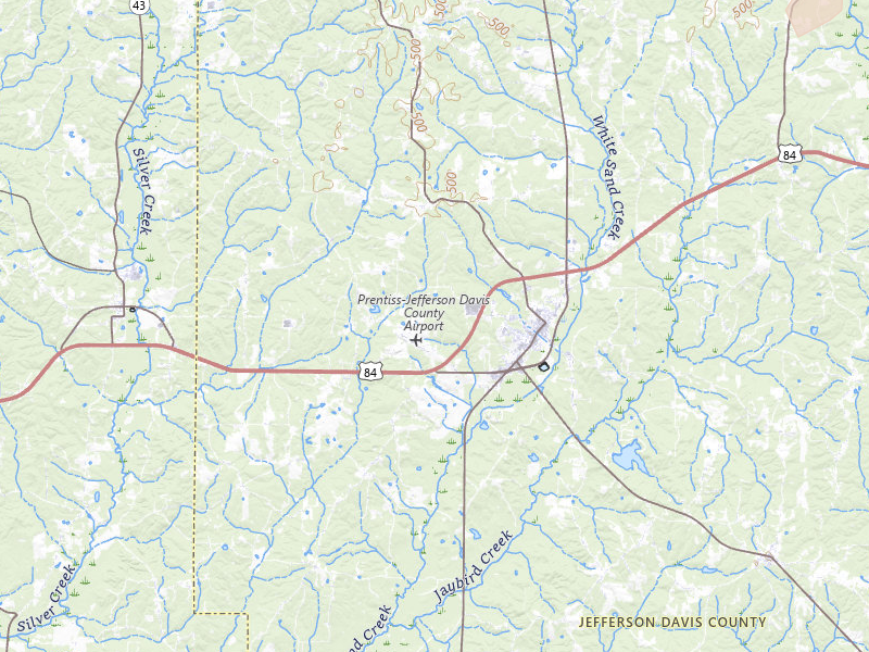 Radar-estimated hail-size map of the storm over Prentiss, MS on May 22, 2026