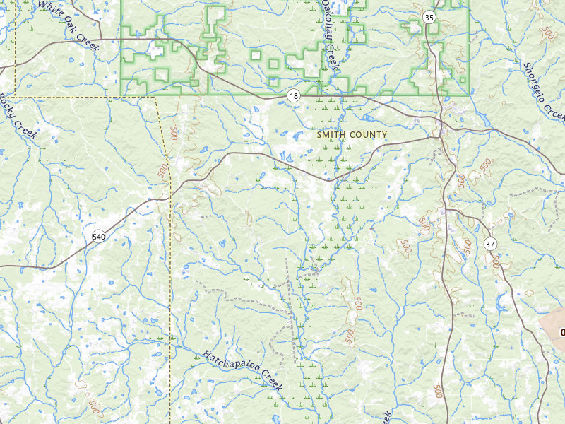 Radar-estimated hail-size map of the storm over Raleigh, MS on May 10, 2026