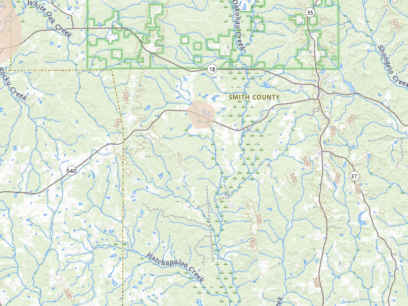 Radar-estimated hail-size map of the storm over Raleigh, MS on Aug 6, 2026