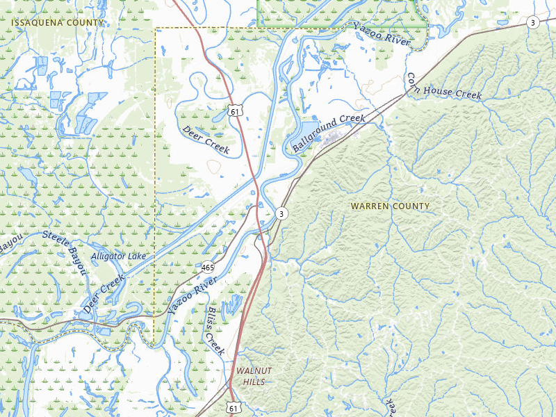 Radar-estimated hail-size map of the storm over Redwood, MS on Jul 1, 2026